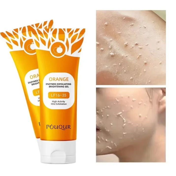 Orange Exfoliating Gel Facial Cleansing Whole Body Scrub Dead Skin Custard