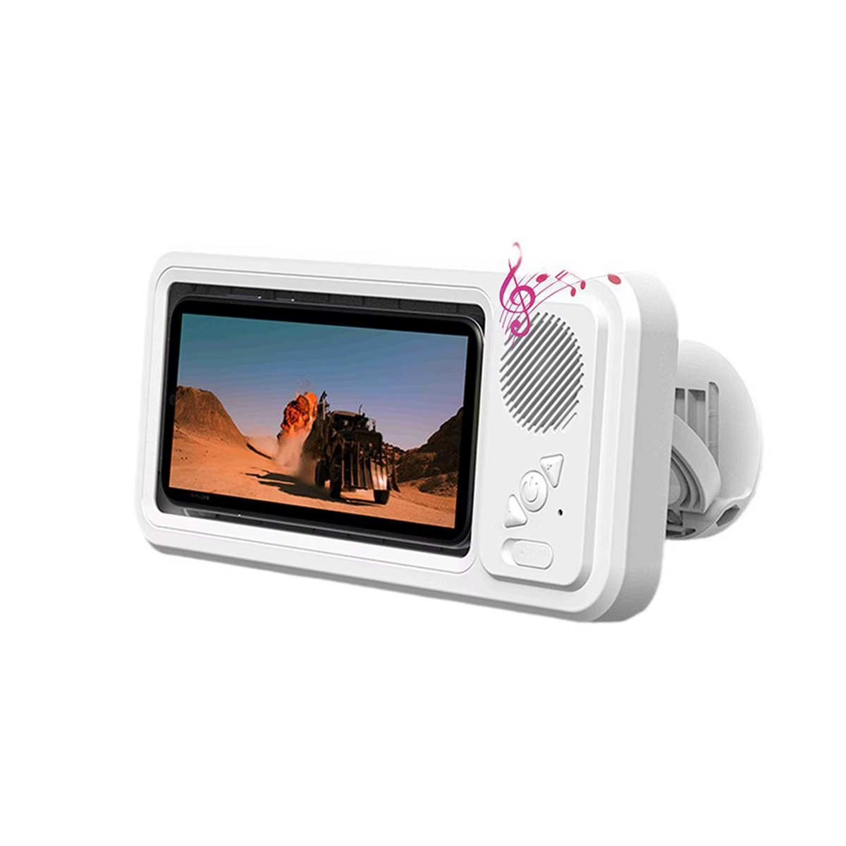 Shower Phone Holder with Bluetooth Speaker 360 Rotation Wall Phone Mount for Shower Waterproof anti Fog for 4-6.9